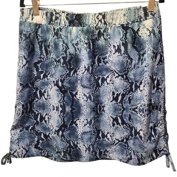 Chico's Dresses & Skirts - Chicos Zenergy Skirt Reptile Print Pockets Blue Size 1